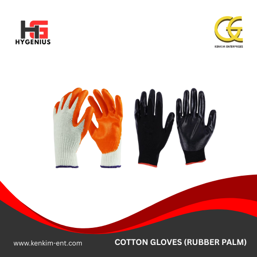 COTTON GLOVES (RUBBER PALM)