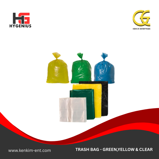 TRASH BAG (GREEN, YELLOW & CLEAR)