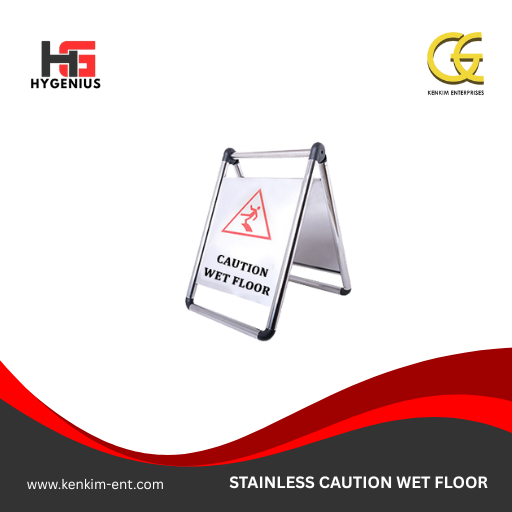 STAINLESS CAUTION WET FLOOR